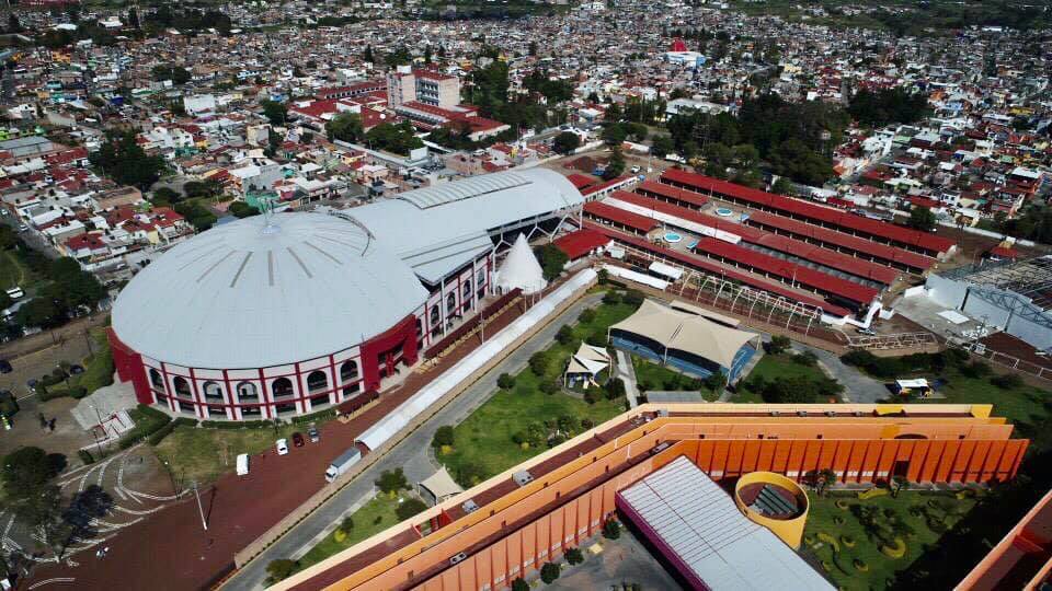 Vista aérea de las instalaciones del Pabellón Don Vasco, que recibirá a la charrería de México y Estados Unidos del 8 de noviembre al 1 de diciembre